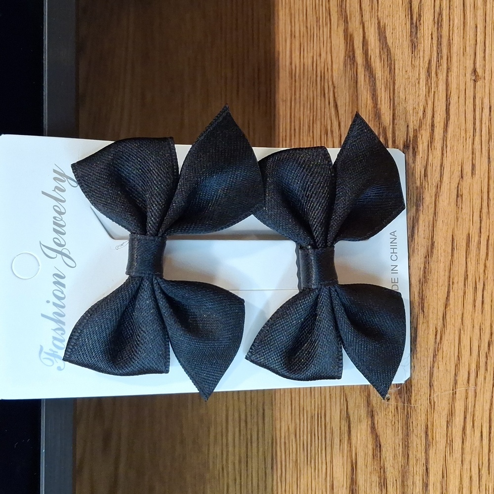 Handmade Black Hair Bows